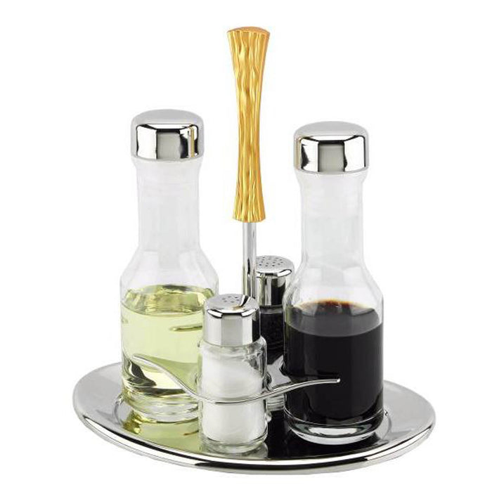 Onda Gold Salt & Pepper, Oil & Vinegar Set