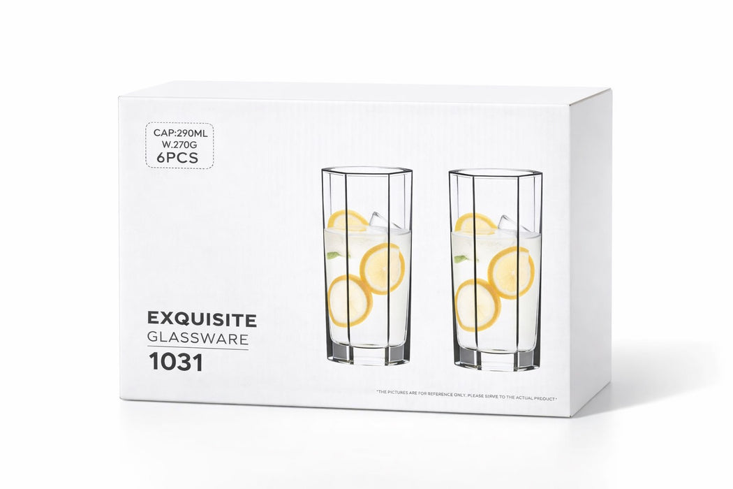 Exquisite Rays 6pc Glass Tumbler Set Set 29cl