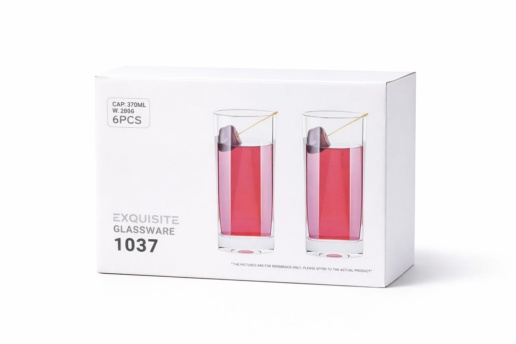 Exquisite Octagon 6pc Glass Tumbler Set Set 37cl