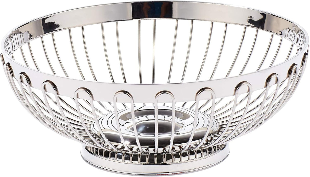 Stainless Steel Round Fruit/Bread Basket 18 X 7cm