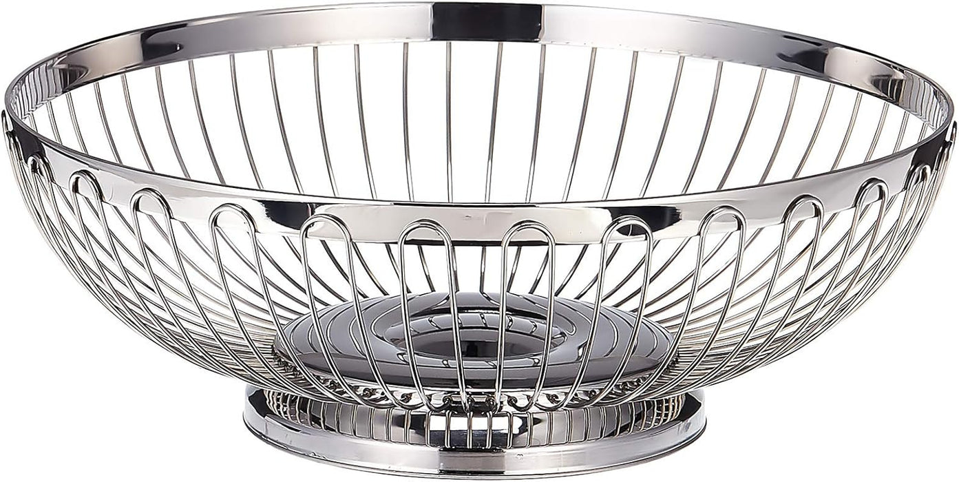 Stainless Steel Round Fruit/Bread Basket 25x9cm