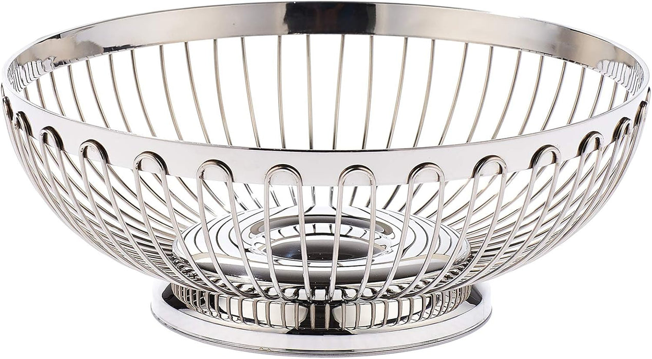 Stainless Steel Round Fruit/Bread Basket 20 X 8cm