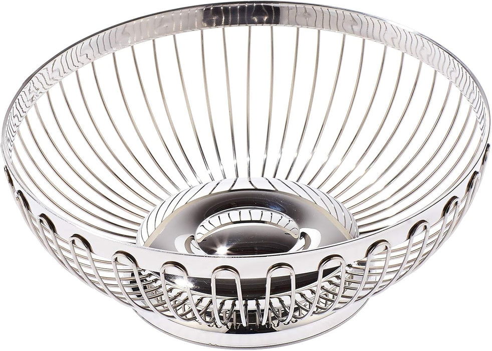 Stainless Steel Round Fruit/Bread Basket 20 X 8cm