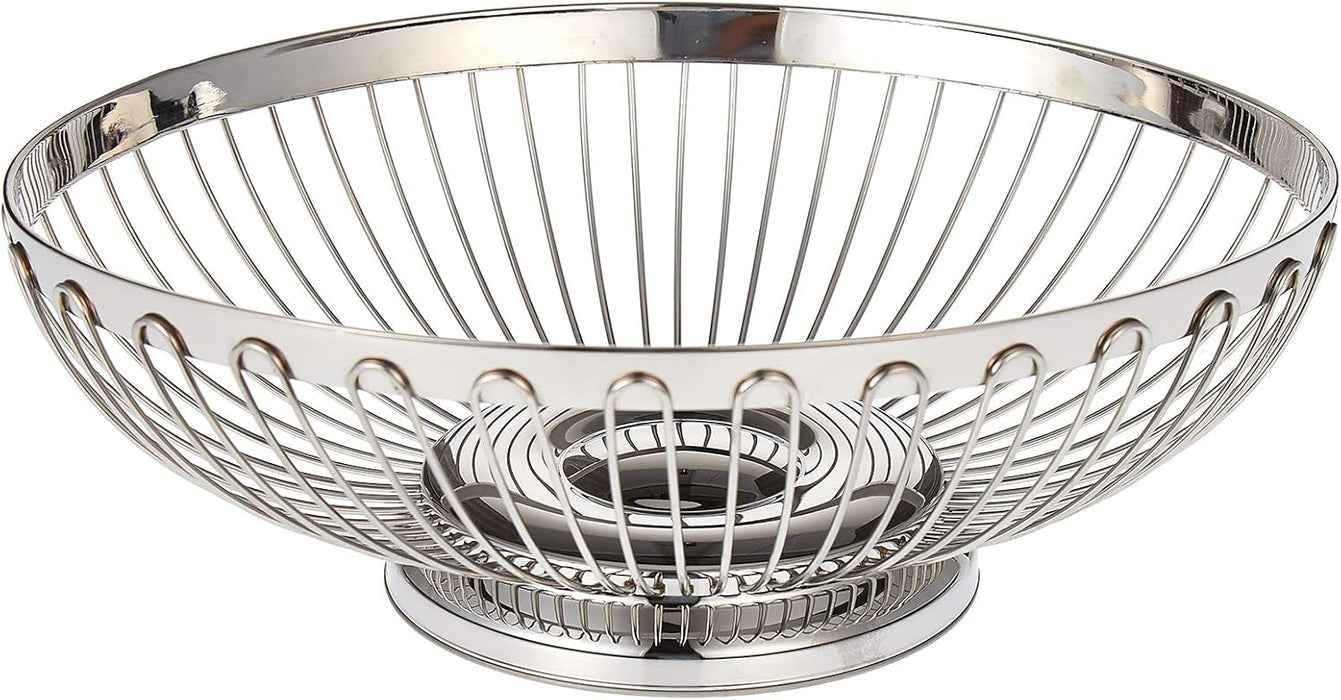 Stainless Steel Oval Fruit/Bread Basket 24.5 X 18 X 7.8cm