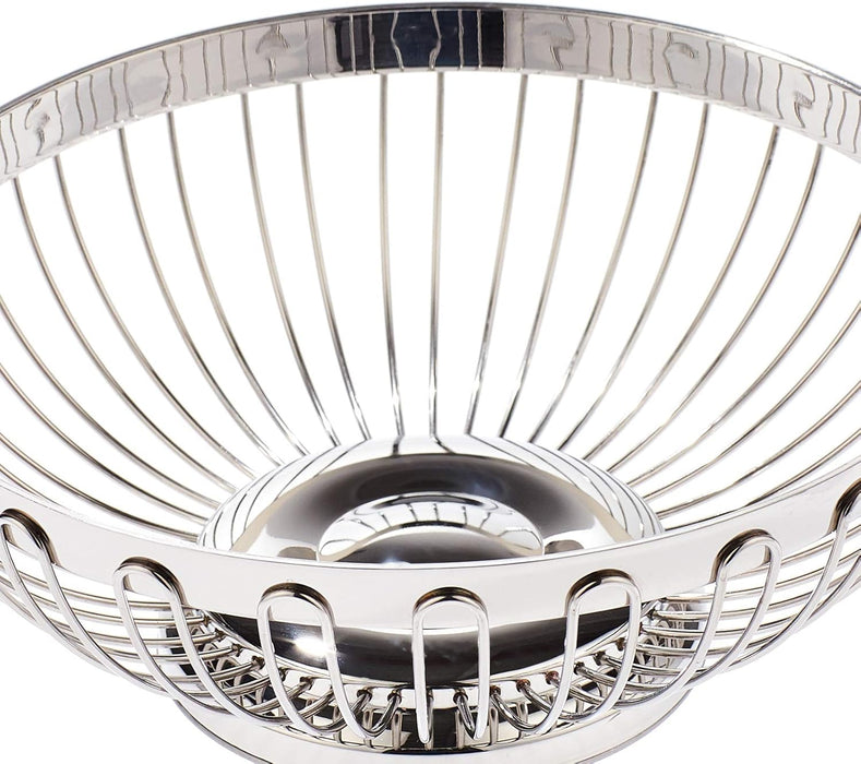 Stainless Steel Round Fruit/Bread Basket 18 X 7cm
