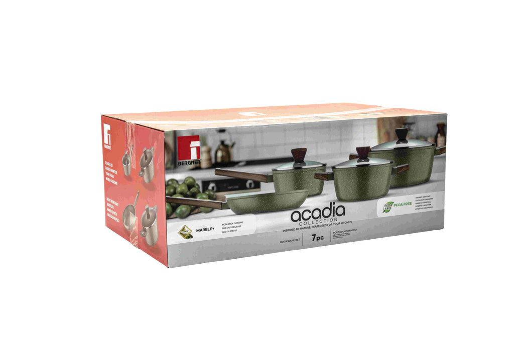 Acadia Forged Aluminum 7pcs Cookware Set With Induction Bottom Green Color