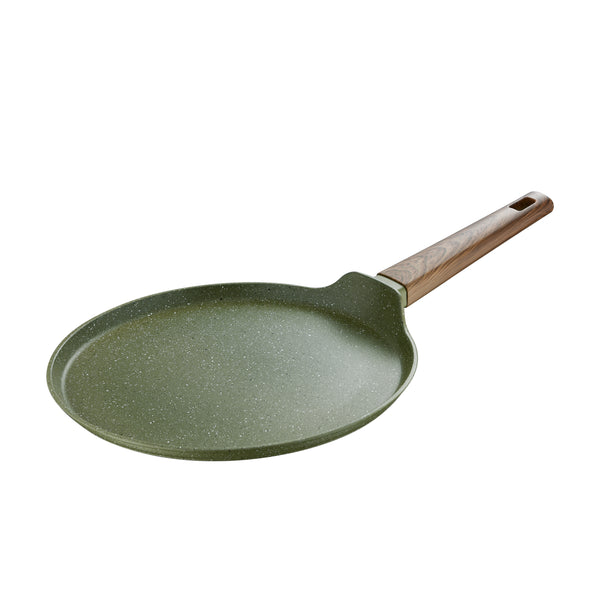 BERGNER ACADIA FORGED ALUMINUM  PANCAKE 28CM WITH  INDUCTION BOTTOM, GREEN COLOR, BG56228GR