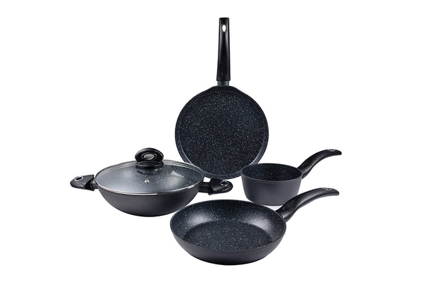 BERGNER ORION 5PCS  FORGED ALUMINUM COOKWARE SET, INDUCTION BOTTOM, GREY COLOR, BG30067GY