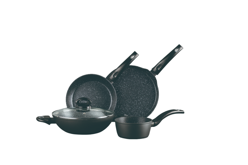 BERGNER ORION 5PCS  FORGED ALUMINUM COOKWARE SET, INDUCTION BOTTOM, GREY COLOR, BG30067GY