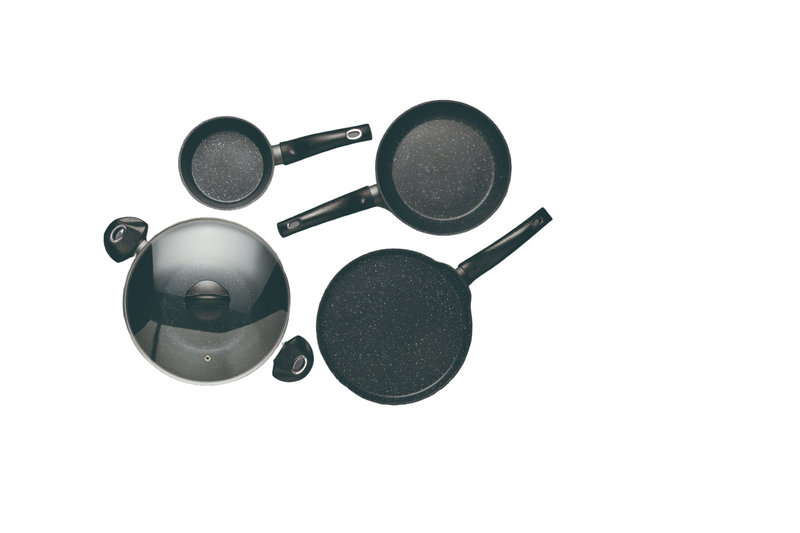 BERGNER ORION 5PCS  FORGED ALUMINUM COOKWARE SET, INDUCTION BOTTOM, GREY COLOR, BG30067GY