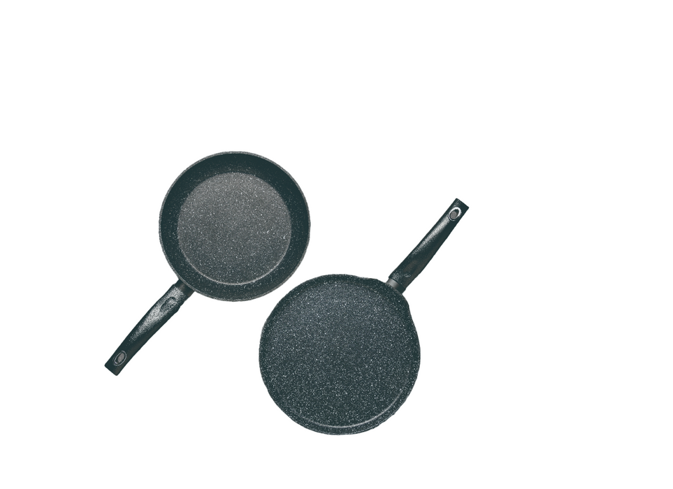 Orion Forged Aluminum 2pcs Frypan 26cm + Tawa 28cm Set With Induction Bottom