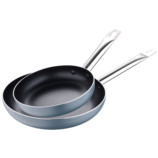 BERGNER PROFESSIONAL CHEF ANTHRACITE PRESS ALUMINIUM 2PC FRYPAN SET WITH INDUCTION BOTTOM