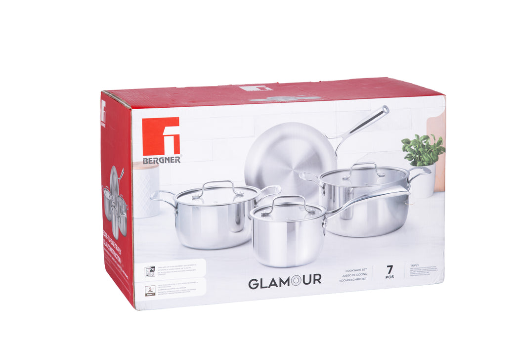 Glamour Triply Stainless Steel 7pcs Cookware Set With Induction Bottom