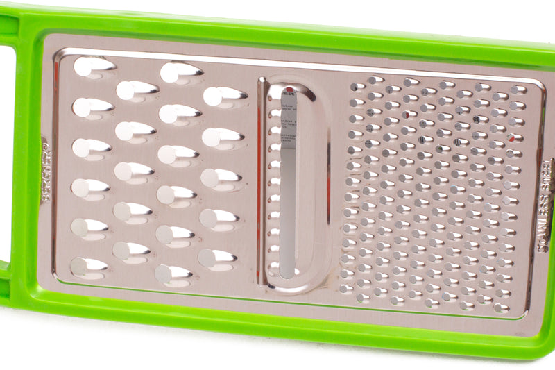 BERGNER CULINAR STAINLESS STEEL FLAT GRATER, GREEN COLOUR