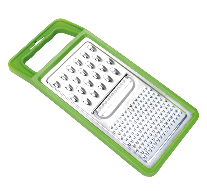 BERGNER CULINAR STAINLESS STEEL FLAT GRATER, GREEN COLOUR