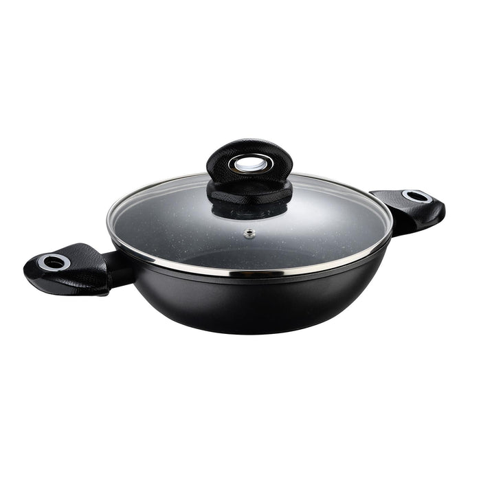 Orion Forged Aluminum Shallow Pot With Lid 24x6.5cm With Induction Bottom