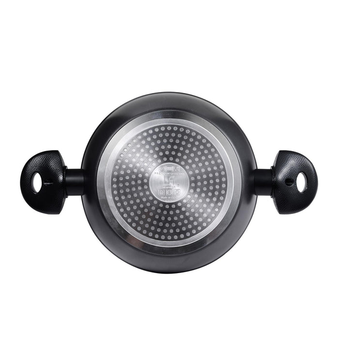 Orion Forged Aluminum Shallow Pot With Lid 24x6.5cm With Induction Bottom