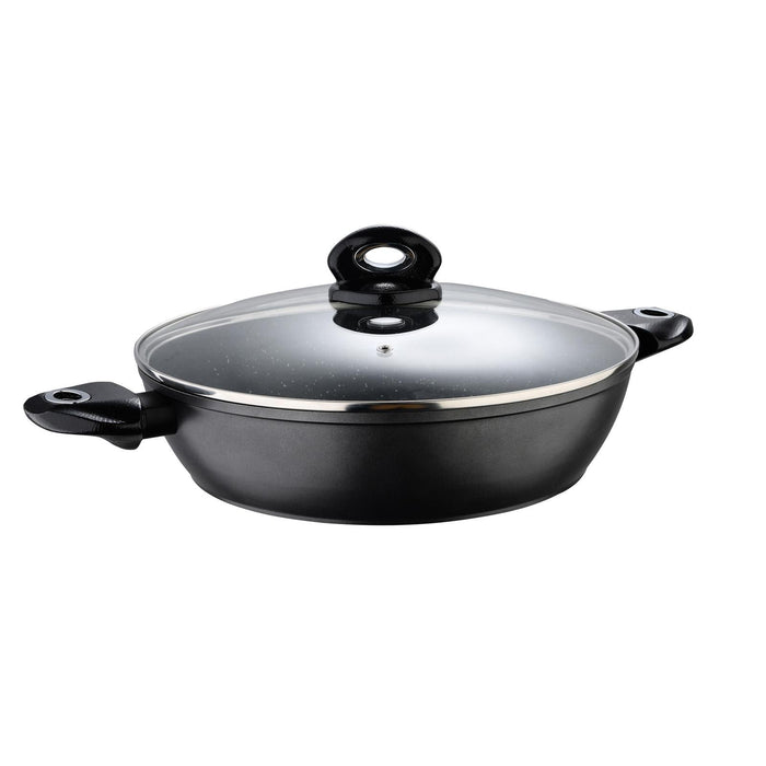 Orion Forged Aluminum Shallow Pot With Lid 32cm With Induction Bottom