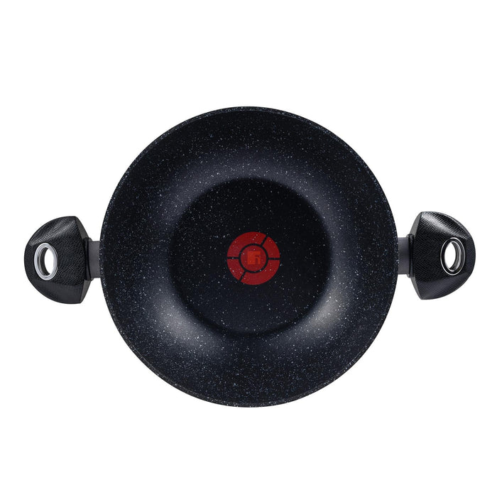 Orion Forged Aluminum Kadai+ Lid 28x7.8cm With Induction Bottom And Heat Dot