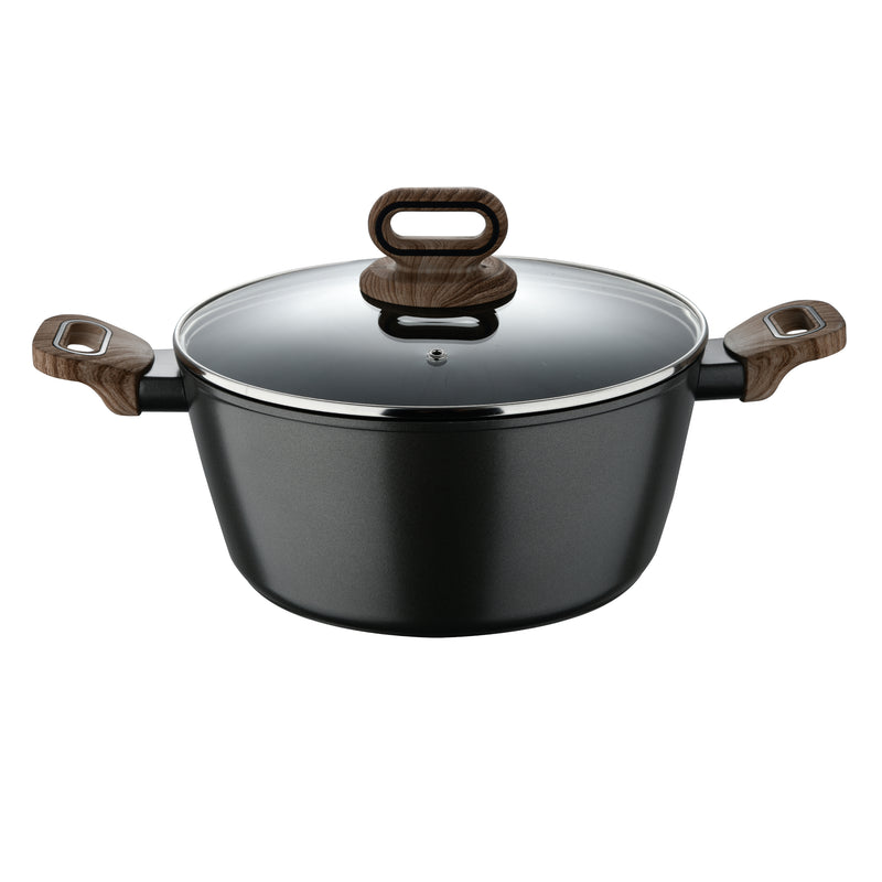 BERGNER ULTIMATE TX FORGED ALUMINUM CASSEROLE + LID 26 CM WITH HEATDOT TECHNOLOGY, INDUCTION BOTTOM, GREY COLOR, BG36172GY