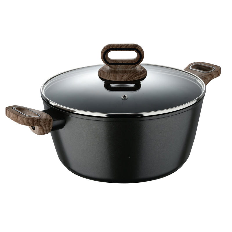 BERGNER ULTIMATE TX FORGED ALUMINUM CASSEROLE + LID 26 CM WITH HEATDOT TECHNOLOGY, INDUCTION BOTTOM, GREY COLOR, BG36172GY