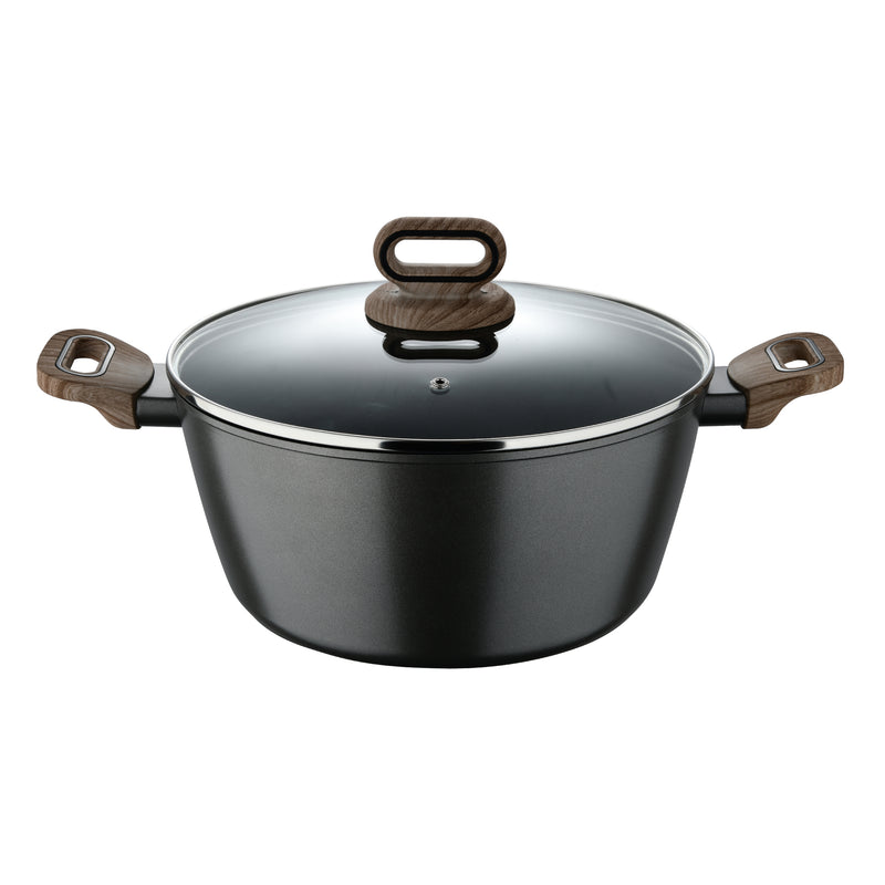 BERGNER ULTIMATE TX FORGED ALUMINUM CASSEROLE + LID 28 CM WITH HEATDOT TECHNOLOGY, INDUCTION BOTTOM, GREY COLOR, BG36173GY