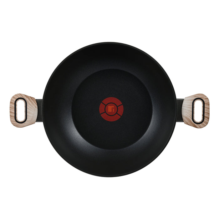 Ultimate Tx Forged Aluminum Kadai With Lid 28cm With Induction Bottom And Heat Dot