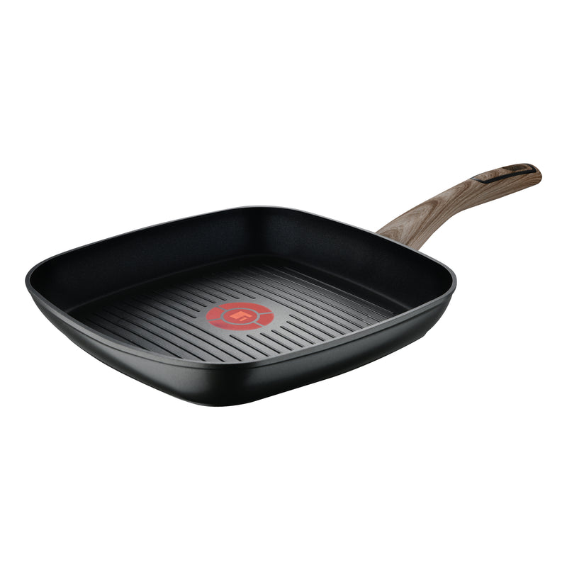 BERGNER ULTIMATE TX FORGED ALUMINUM GRILL PAN 28 CM WITH HEATDOT TECHNOLOGY, INDUCTION BOTTOM, GREY COLOR, BG36180GY