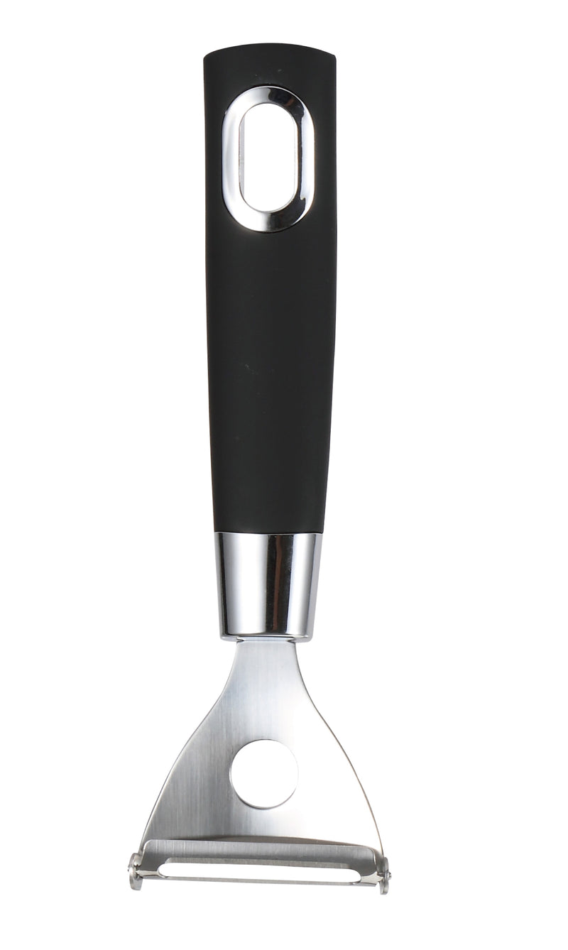 BERGNER ERGO STAINLESS STEEL Y SHAPE PEELER 19X5.5 CM, BLACK/SILVER COLOR