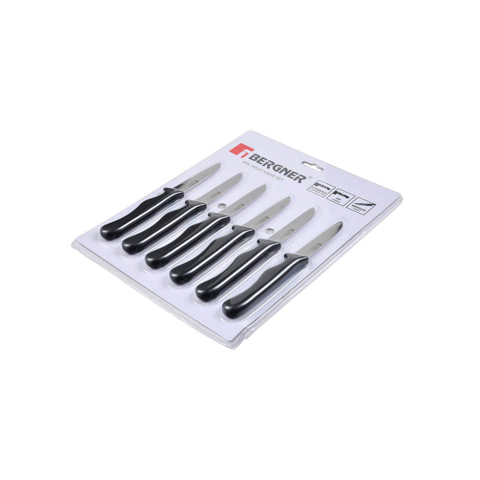 Stainless Steel 6pc Fruit Knife Set Black