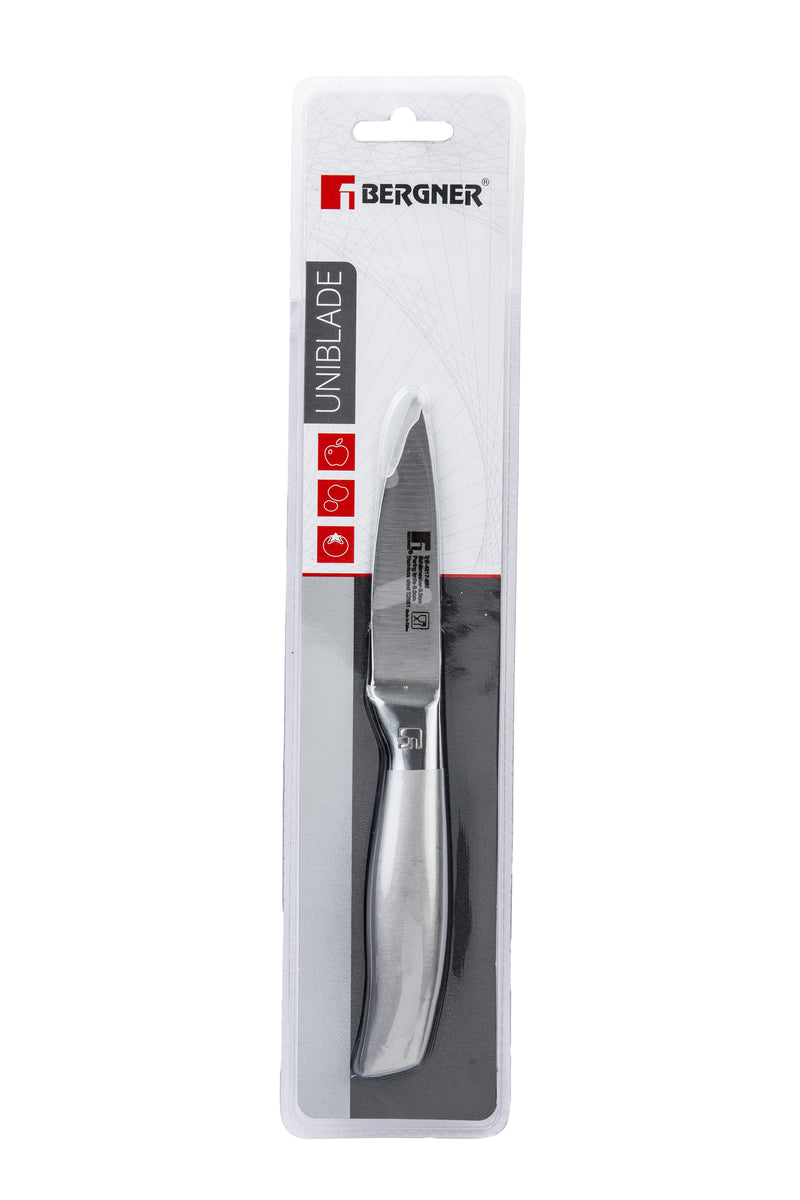 BERGNER UNIBLADE STAINLESS STEEL PARING KNIFE 9 CM, SILVER COLOR