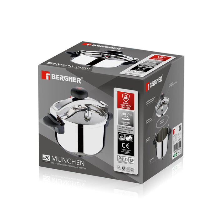 Munchen Stainless Steel Pressure Cooker 26cm/12literer With Induction Bottom