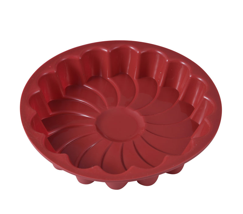 BERGNER BAKE A WISH SILICONE CAKE MOLD 23 CM, RED COLOR