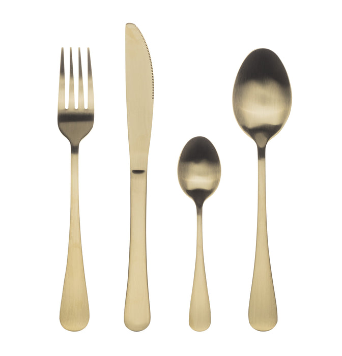 Munich Stainless Steel 24pc Cutlery Set Champagne Matt