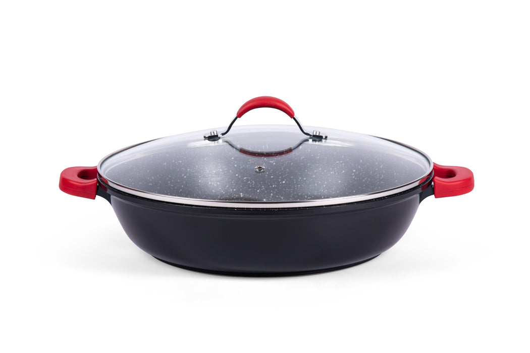 Novum+ Cast Aluminum Shallow Pot With Lid 32x7.5cm With Induction Bottom