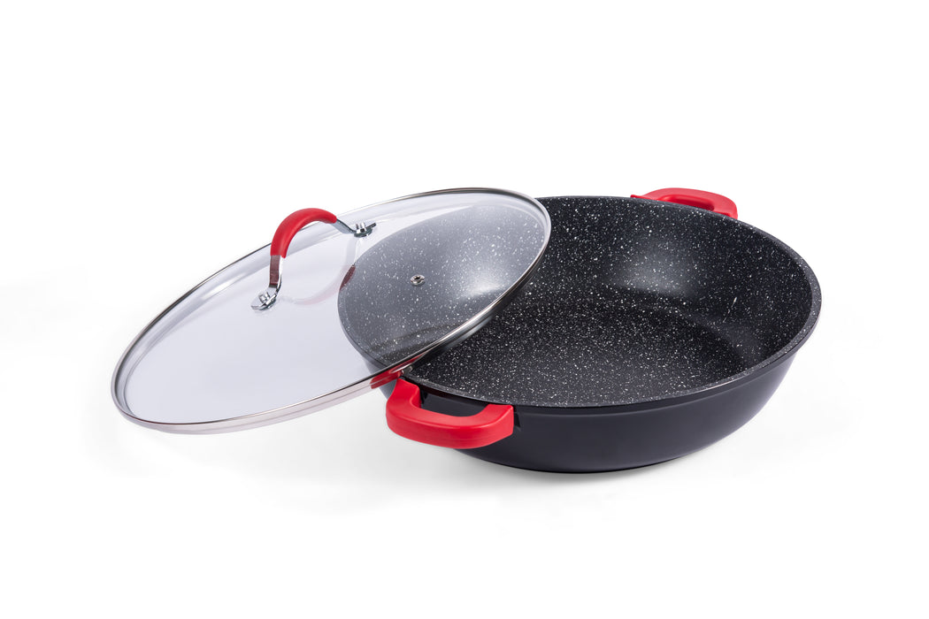 Novum+ Cast Aluminum Shallow Pot With Lid 32x7.5cm With Induction Bottom