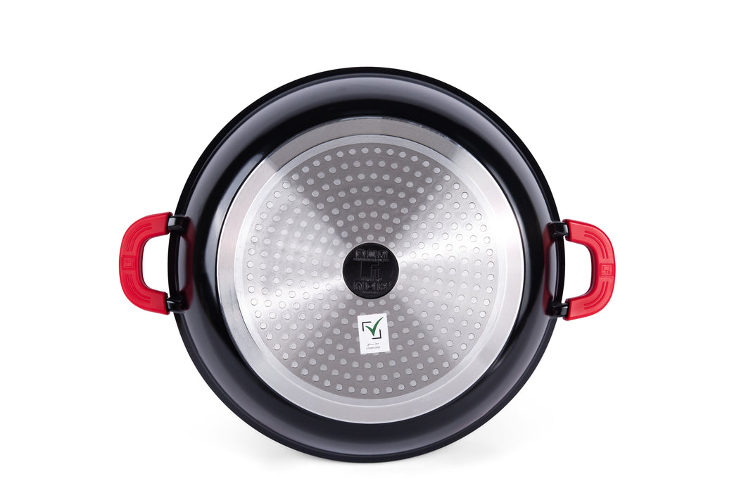 Novum+ Cast Aluminum Shallow Pot With Lid 32x7.5cm With Induction Bottom