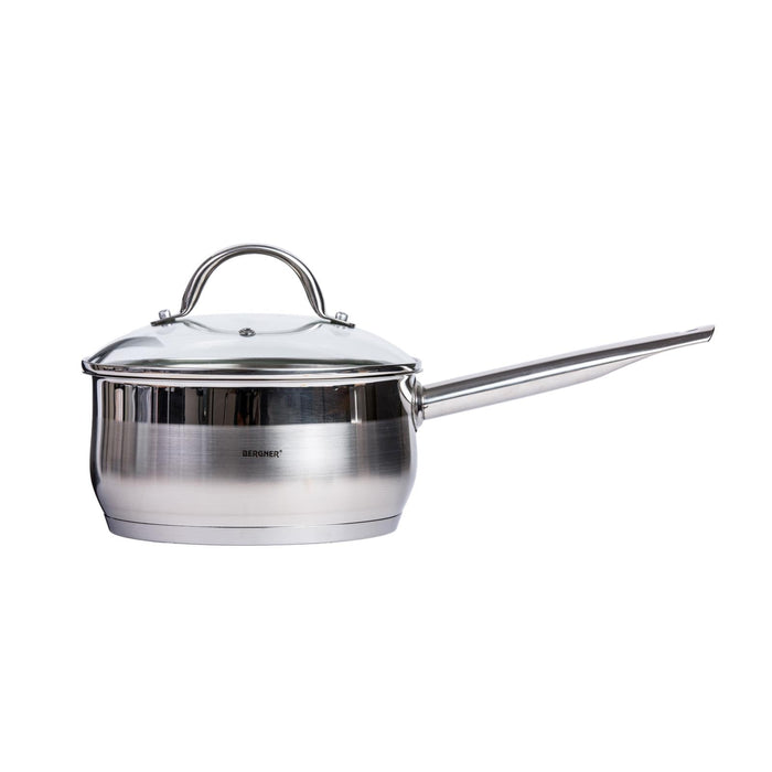 Gourmet Stainless Steel Saucepan With Lid 20x9.5cm/2.1literer With Induction Bottom