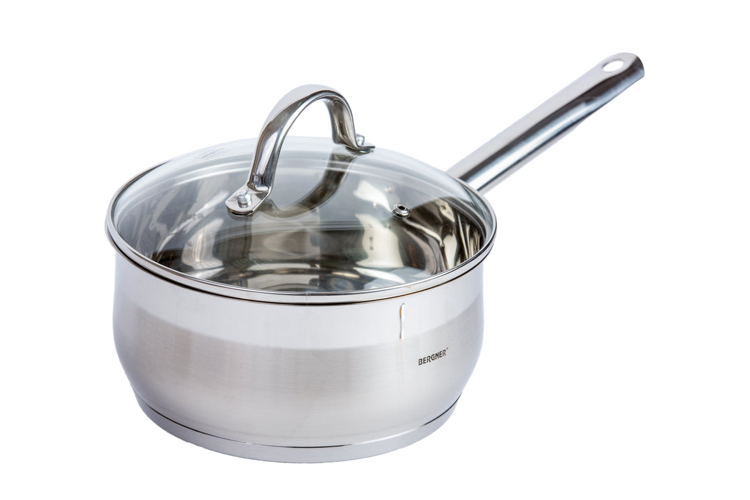Gourmet Stainless Steel Saucepan With Lid 18cm/2.1literer With Induction Bottom