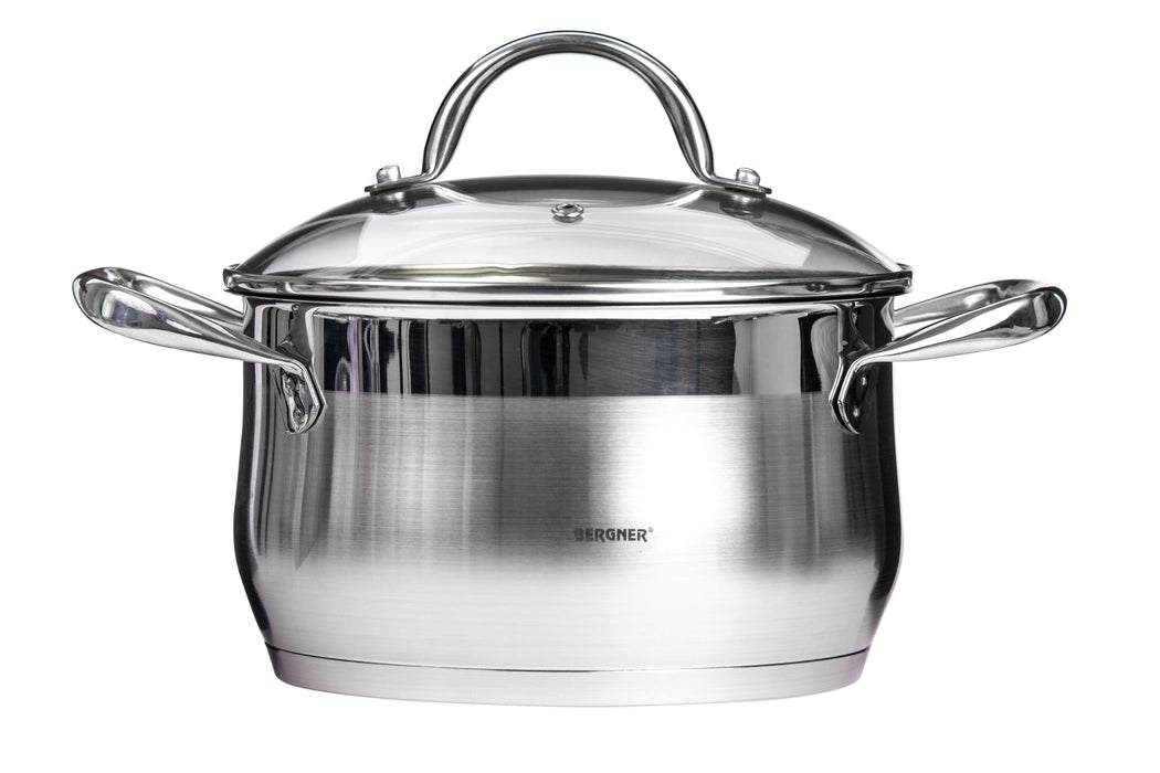 Gourmet Stainless Steel Casserole 20x11.50cm/3.5literer With Induction Bottom