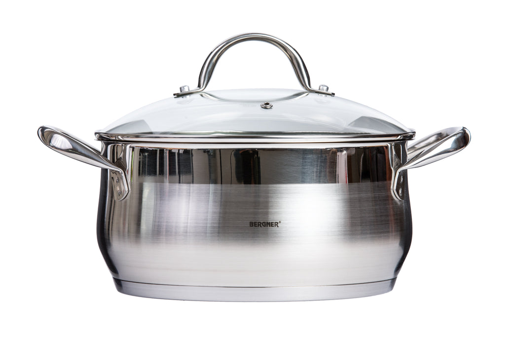 Gourmet Stainless Steel Casserole 24x11.5cm/5literer With Induction Bottom
