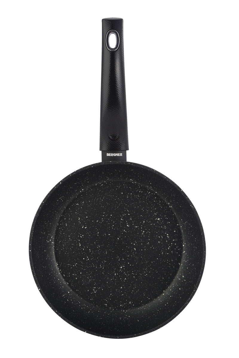 BERGNER ORION FORGED ALUMINUM INDUCTION BOTTOM NON-STICK FRYPAN 20X4.3 CM, BLACK COLOR