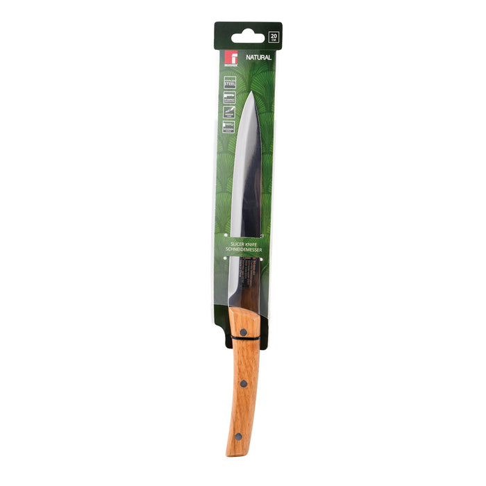 Nature Stainless Steel Slicer Knife 20cm Wooden Handle