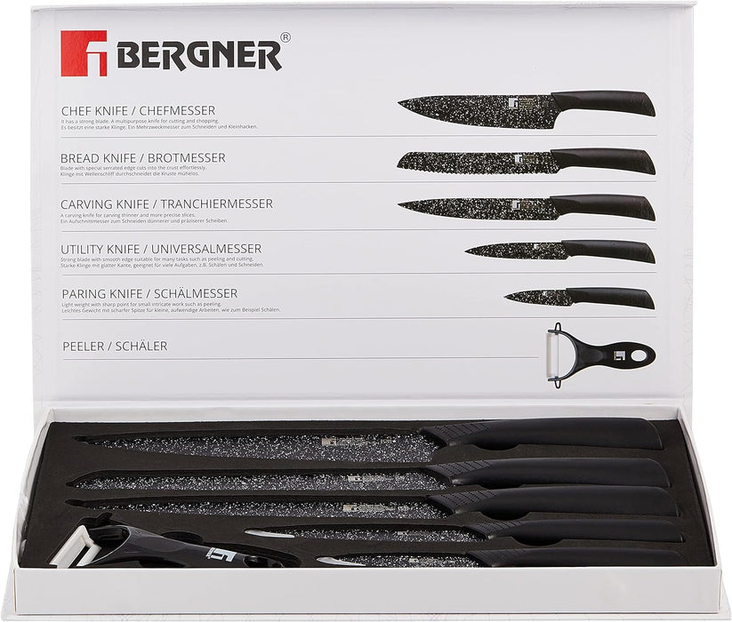 Bergamo Stainless Steel 6pc Knife Set