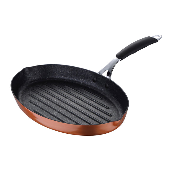 INFINITY CHEFS COOK & CHEF FORGED ALUMINUM FISH PAN WITH INDUCTION BOTTOM 32X21.8X4 CM