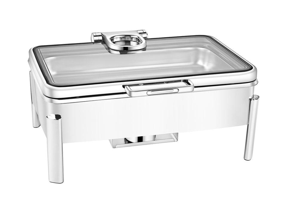 Chafing Dish Rectangle 9l Lid Roll Top