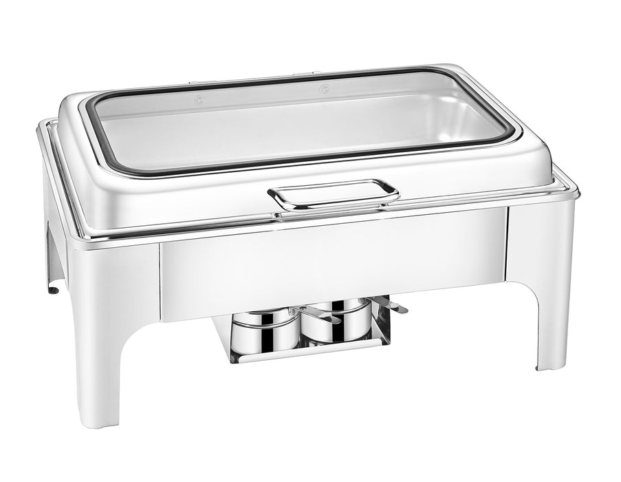 Chafing Dish Rectangle 9l Lid Roll Top