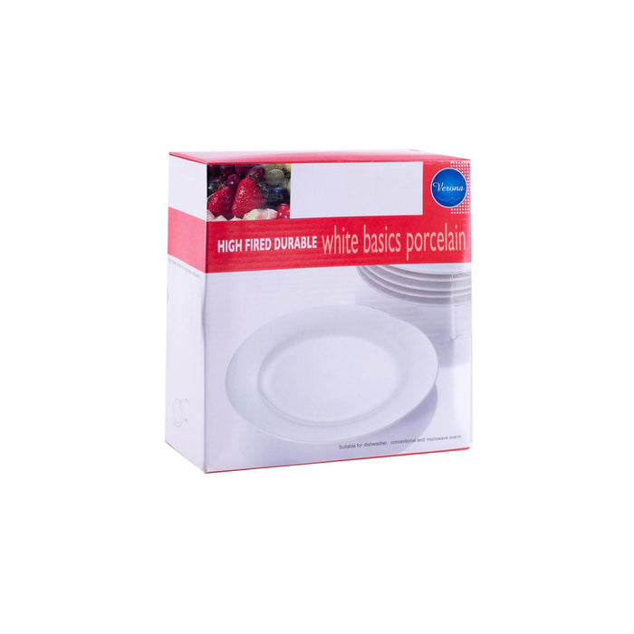 Porcelain 6pc Dessert Plate Set 8 Inch