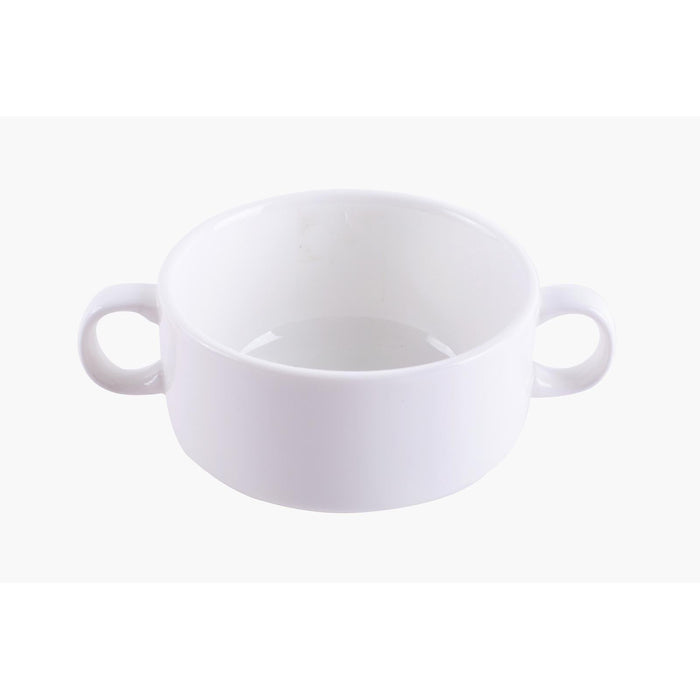 Porcelain Double Handle Soup Bowl 10cm