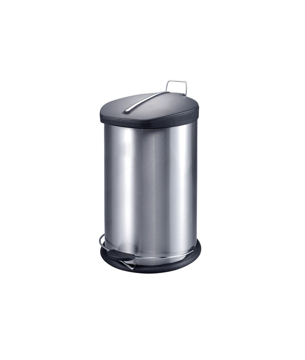 Stainless Steel Step Bin 20liter With Black Plastic Lid